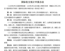 国际收支统计申报办法