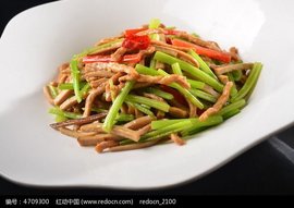 芹菜香干炒肉丝