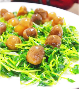 草菇豌豆苗