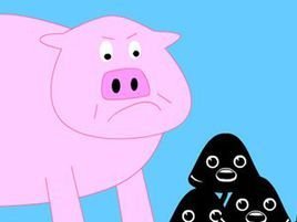 粉红猪逃跑