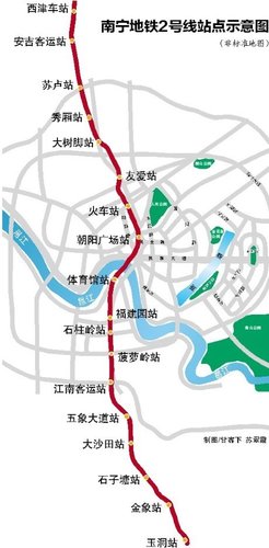 南宁地铁站点平面图
