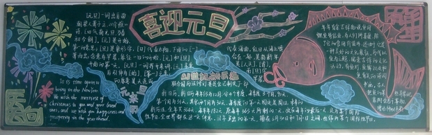 元旦黑板報應該怎么設計?_黑板報大全 元旦黑板報應該怎么設計?