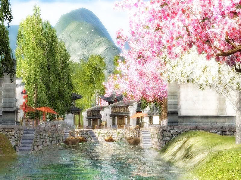 桃花坞速写_桃花坞速写图片展示_桃花坞速写图片下载