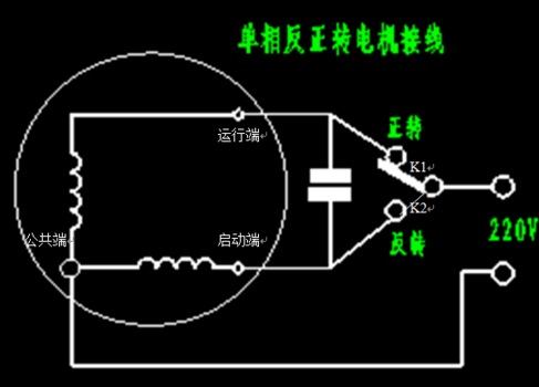 单相电动机正反转遥控接线图_360问答