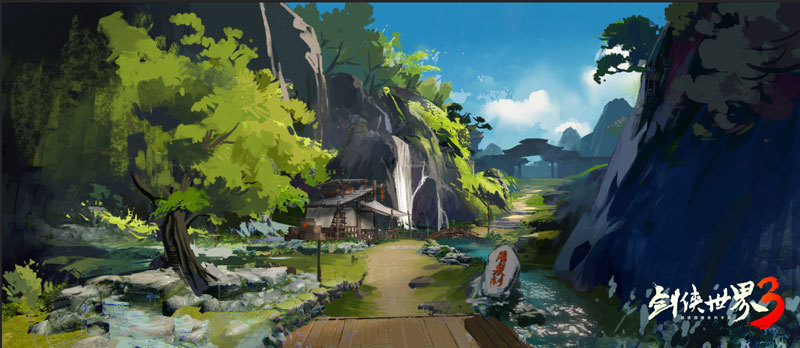 江湖美景尽收于此 《剑侠世界3》场景概念原画曝光